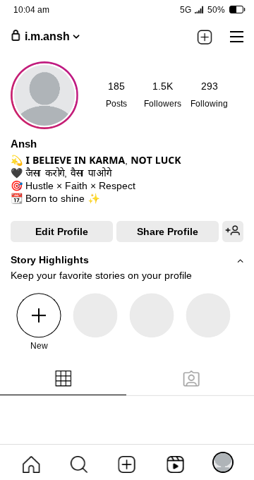 I believe in karma bio in hindi hinglish