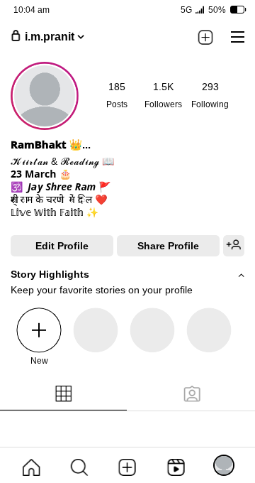 Jay Shree Ram Instagram Bio