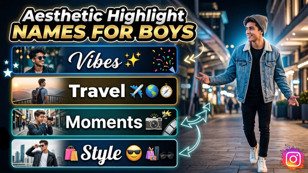 Aesthetic Highlight names for Boys