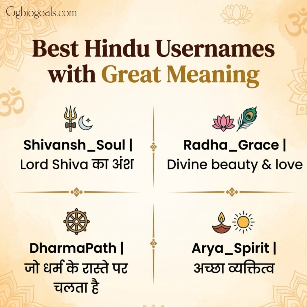 Best Hindu Usernames with Great Meaning
