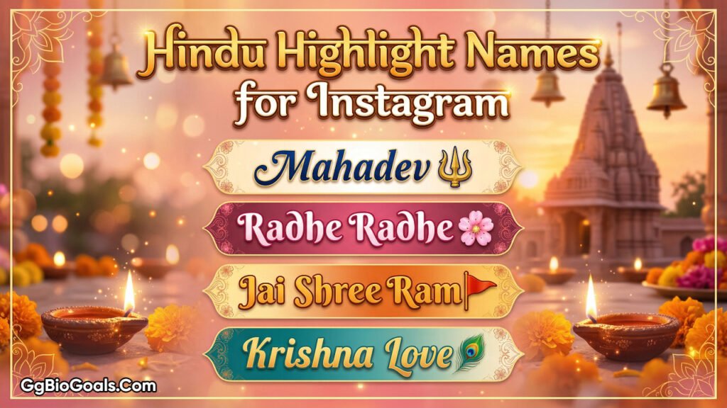 Hindu Highlight Names for Instagram