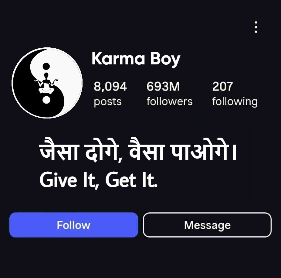 Payback Karma Bio Captions for Instagram