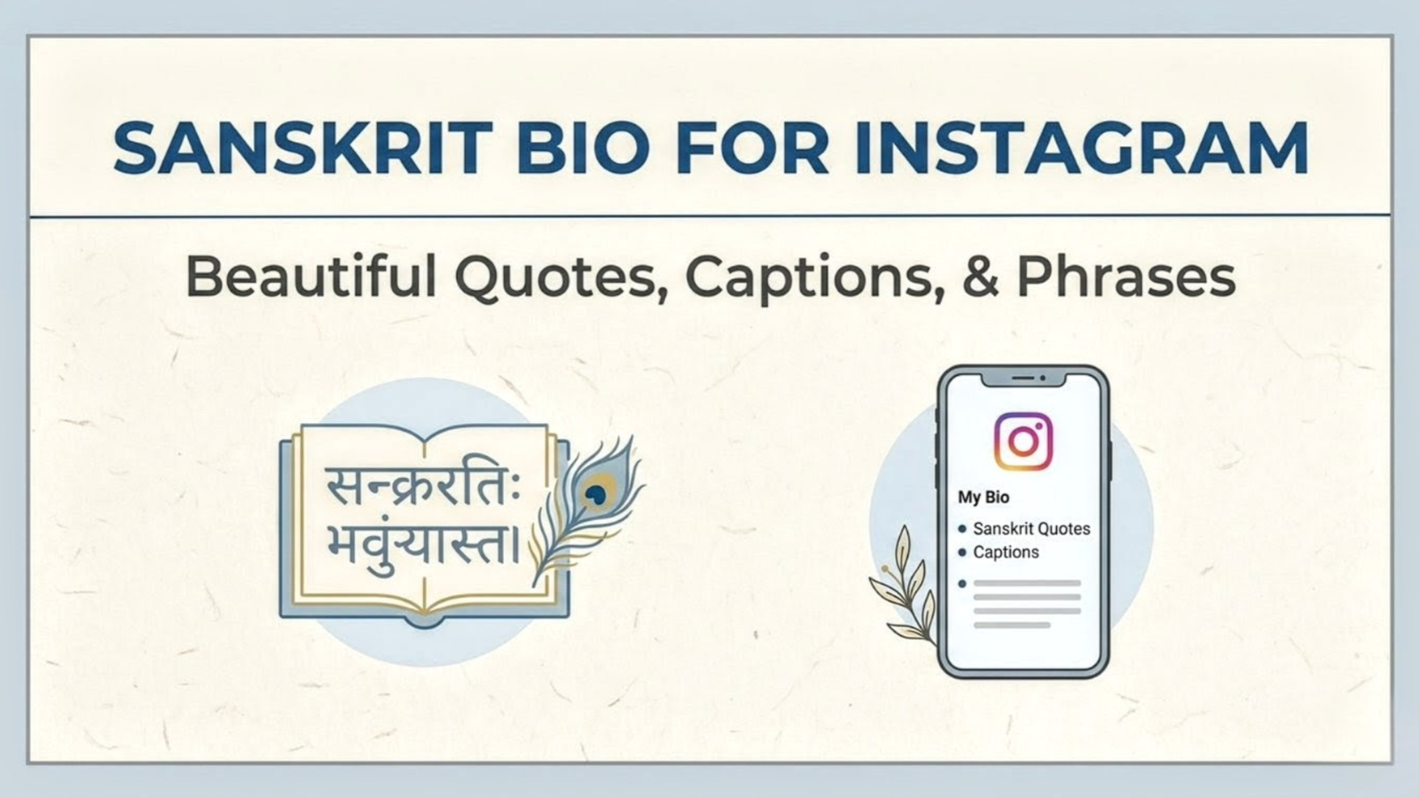 Sanskrit Bio for Instagram