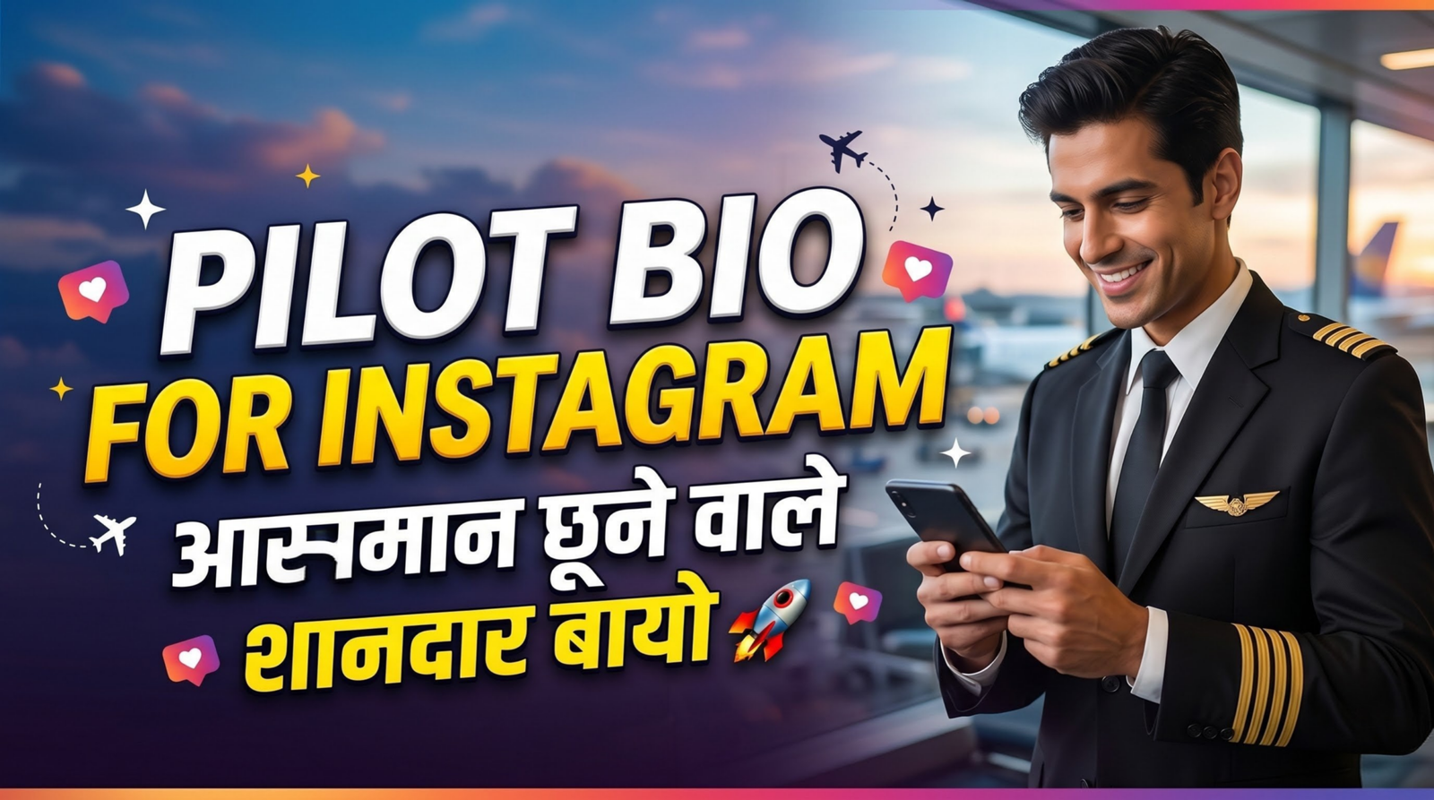 Pilot Bio For Instagram Image Thumnail