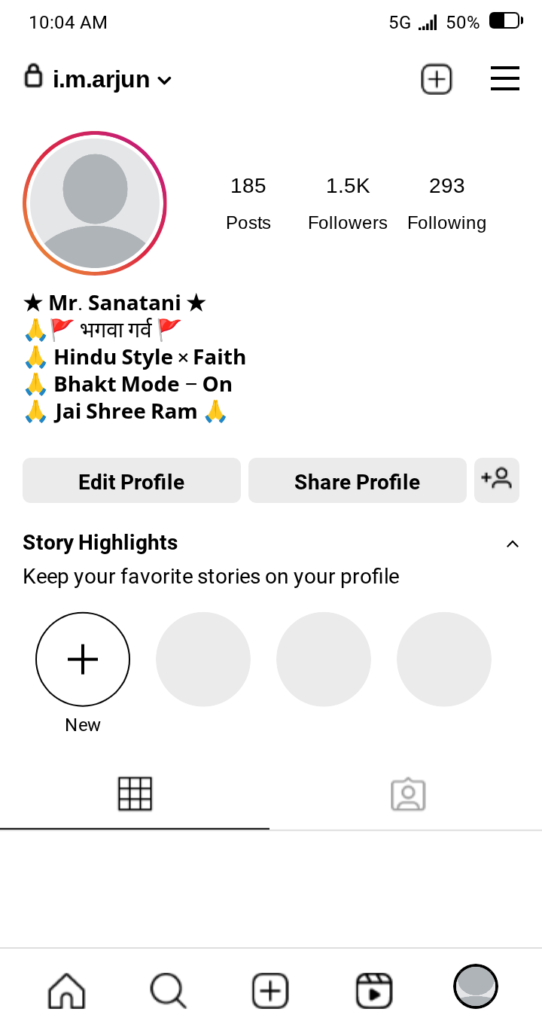 Sanatan Dharma Bio Instagram