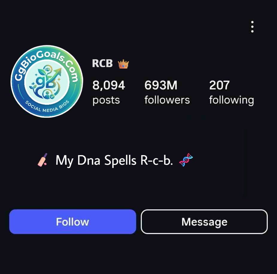 Rcb Bio For Instagram Kannada