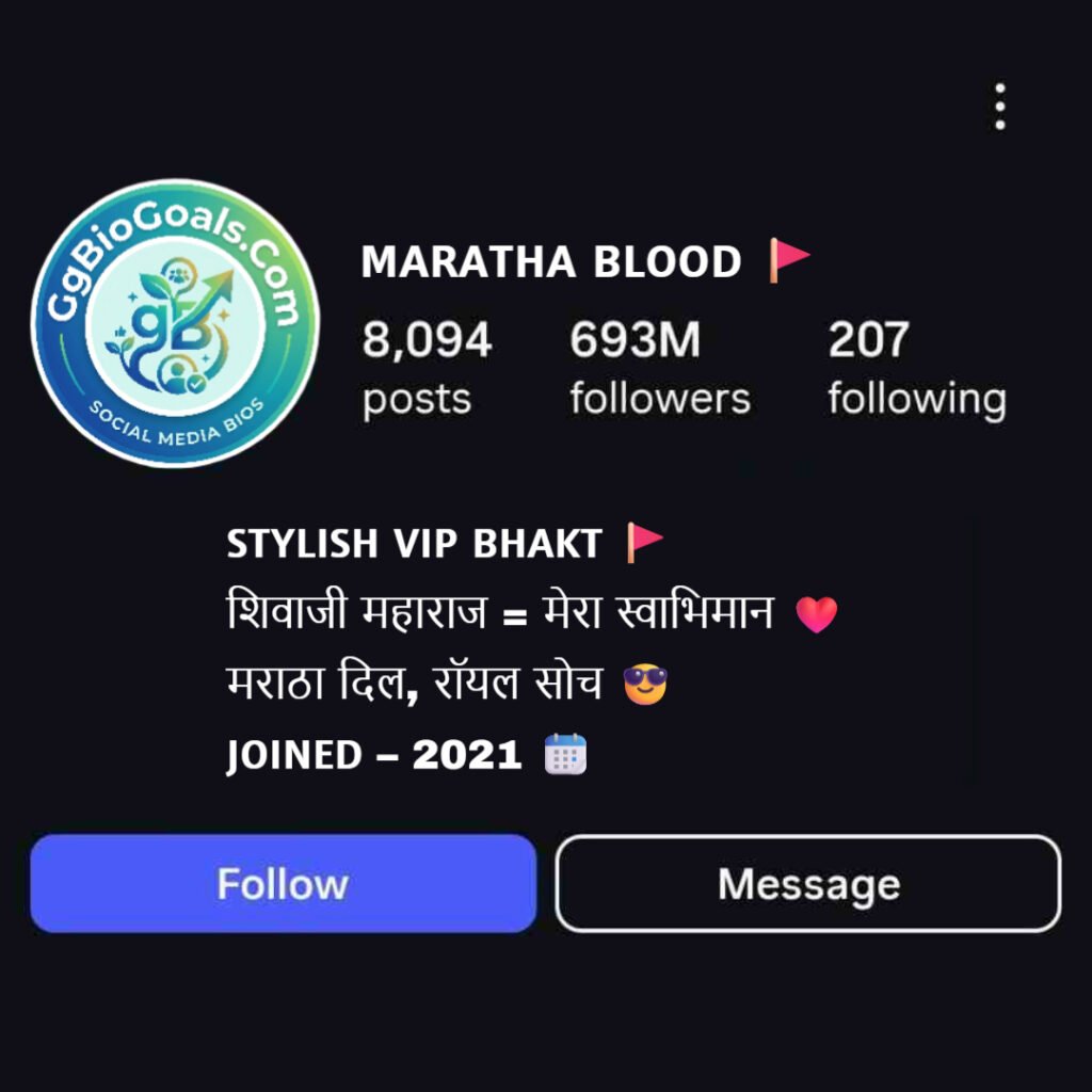 Instagram Bio For Shivaji Maharaj Bhakt