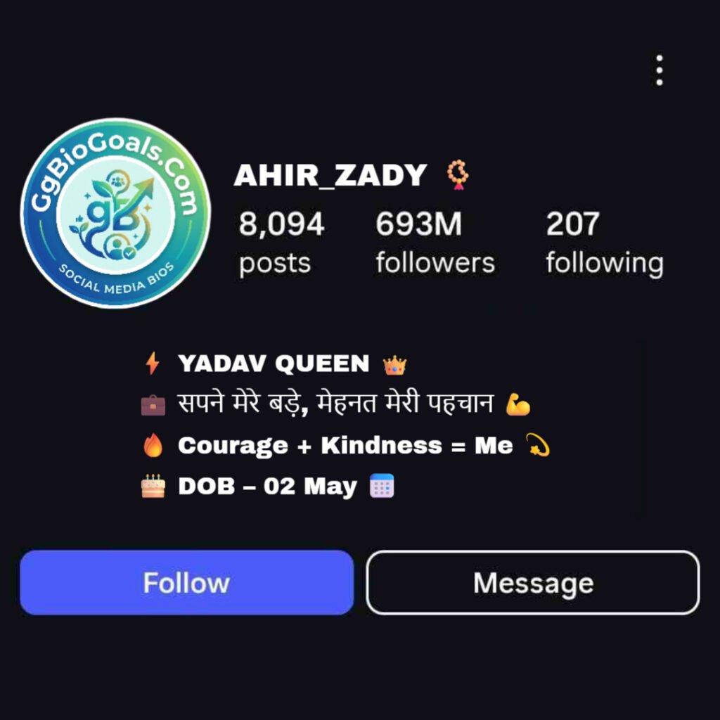 Yadav Bio For Instagram For Girl With Emoji
